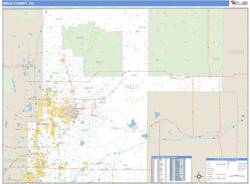 Weld County, CO Zip Code Wall Map