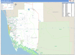 Collier County, FL Wall Map