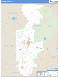 Columbia County, FL Wall Map