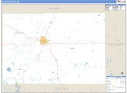 DeSoto County, FL Wall Map