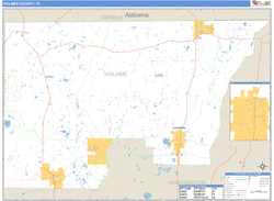 Holmes County, FL Zip Code Wall Map