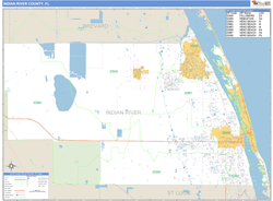 Indian River County, FL Zip Code Wall Map