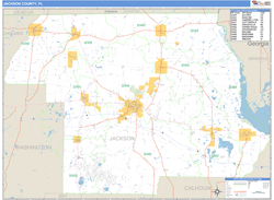 Jackson County, FL Zip Code Wall Map