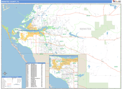 Manatee County, FL Wall Map