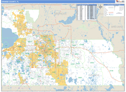 Orange County, FL Wall Map