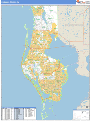 Pinellas County, FL Wall Map