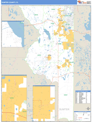 Sumter County, FL Zip Code Wall Map