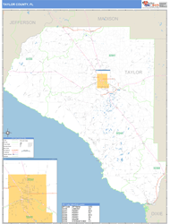 Taylor County, FL Zip Code Wall Map