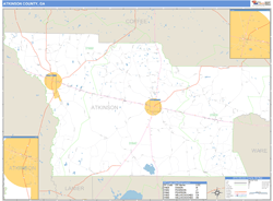 Atkinson County, GA Zip Code Wall Map