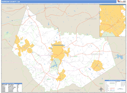 Barrow County, GA Zip Code Wall Map