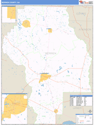 Berrien County, GA Zip Code Wall Map