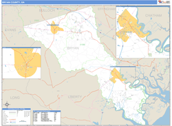 Bryan County, GA Wall Map