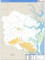 Camden County, GA Wall Map