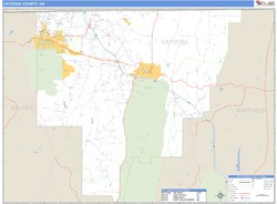 Catoosa County, GA Zip Code Wall Map