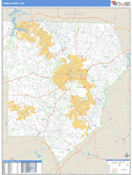 Cobb County, GA Wall Map