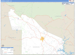 Dawson County, GA Zip Code Wall Map