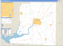 Decatur County, GA Zip Code Wall Map