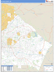 DeKalb County, GA Wall Map