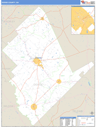 Dodge County, GA Zip Code Wall Map