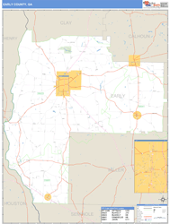 Early County, GA Wall Map