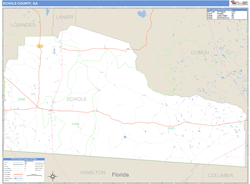 Echols County, GA Zip Code Wall Map