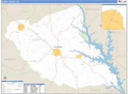 Elbert County, GA Wall Map