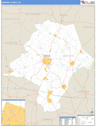 Emanuel County, GA Wall Map