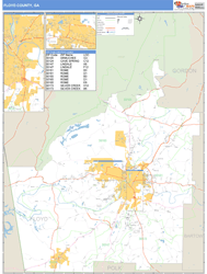 Floyd County, GA Zip Code Wall Map