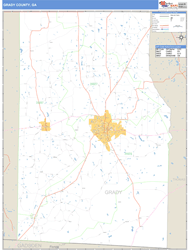 Grady County, GA Zip Code Wall Map