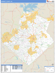 Gwinnett County, GA Wall Map