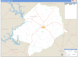 Hancock County, GA Zip Code Wall Map