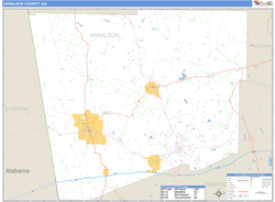 Haralson County, GA Zip Code Wall Map