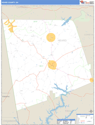 Heard County, GA Zip Code Wall Map