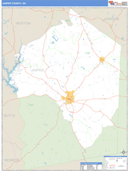 Jasper County, GA Zip Code Wall Map