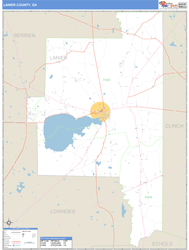 Lanier County, GA Zip Code Wall Map