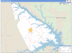 Lincoln County, GA Zip Code Wall Map