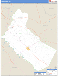 Long County, GA Zip Code Wall Map