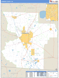 Lowndes County, GA Wall Map