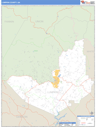 Lumpkin County, GA Zip Code Wall Map