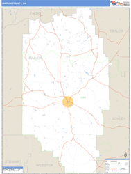 Marion County, GA Zip Code Wall Map