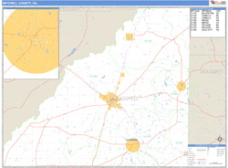 Mitchell County, GA Zip Code Wall Map