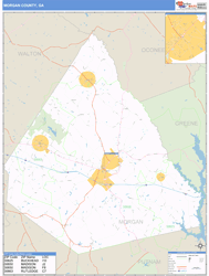 Morgan County, GA Zip Code Wall Map