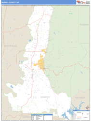 Murray County, GA Zip Code Wall Map