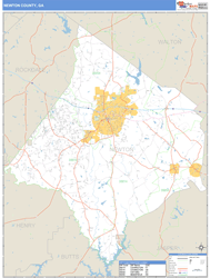 Newton County, GA Zip Code Wall Map