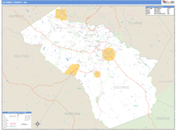 Oconee County, GA Wall Map