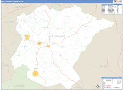 Oglethorpe County, GA Wall Map