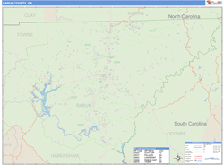 Rabun County, GA Zip Code Wall Map