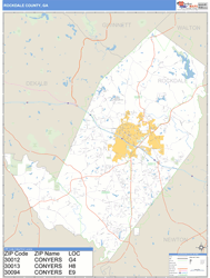 Rockdale County, GA Wall Map