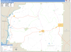 Stewart County, GA Zip Code Wall Map