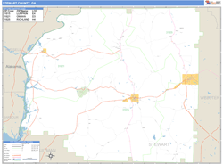 Stewart County, GA Wall Map